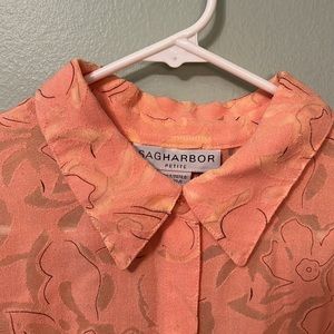 VTG PXL PEACH SAG HARBOR BUTTON DOWN TOP